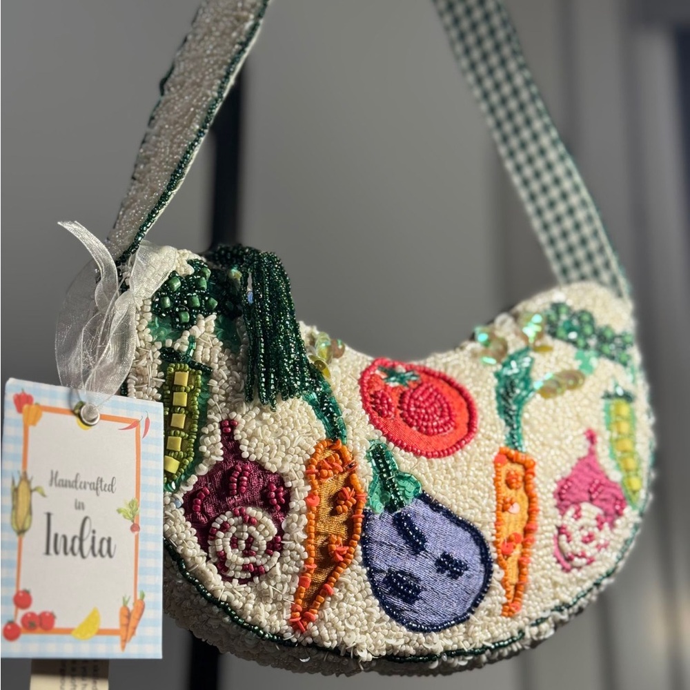 New Beaded Farmers Market Vegetable Purse